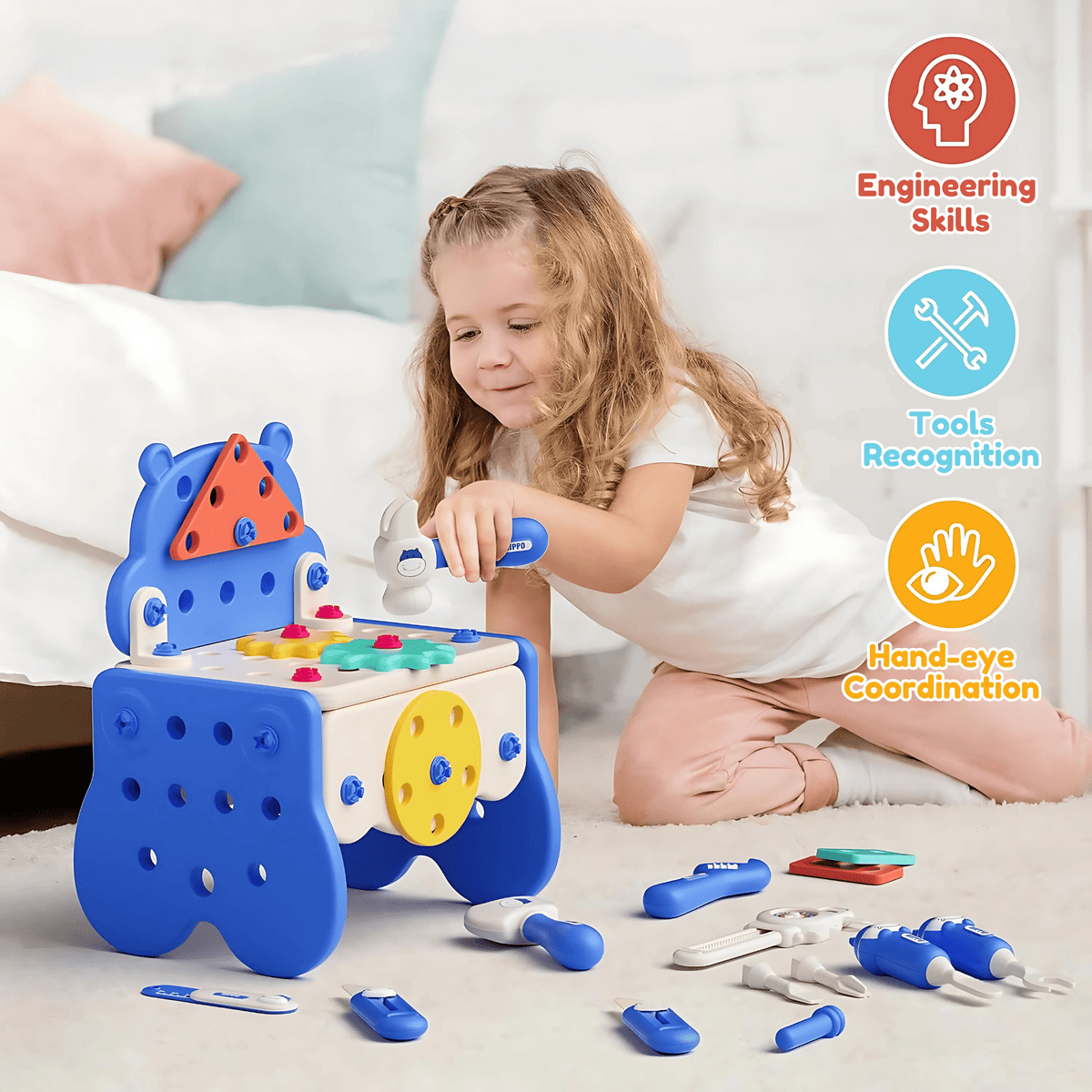 Hippo All - in - one Tool Hub DIY Montessori Tool Box Set - DIYative™