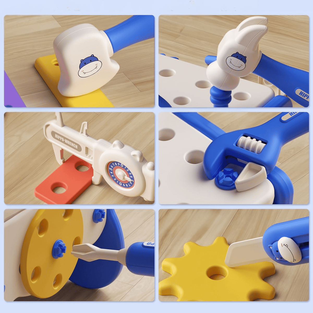 Hippo All - in - one Tool Hub DIY Montessori Tool Box Set - DIYative™
