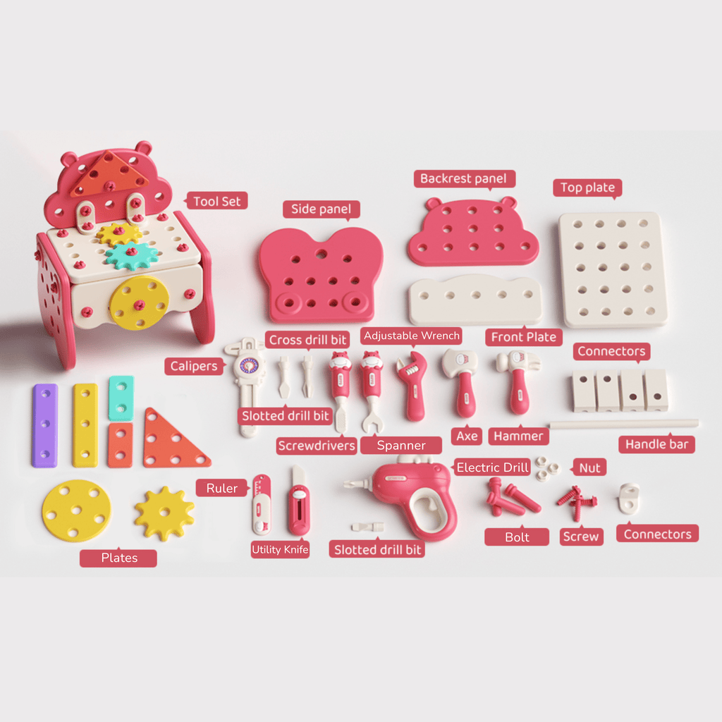 Hippo All - in - one Tool Hub DIY Montessori Tool Box Set - DIYative™