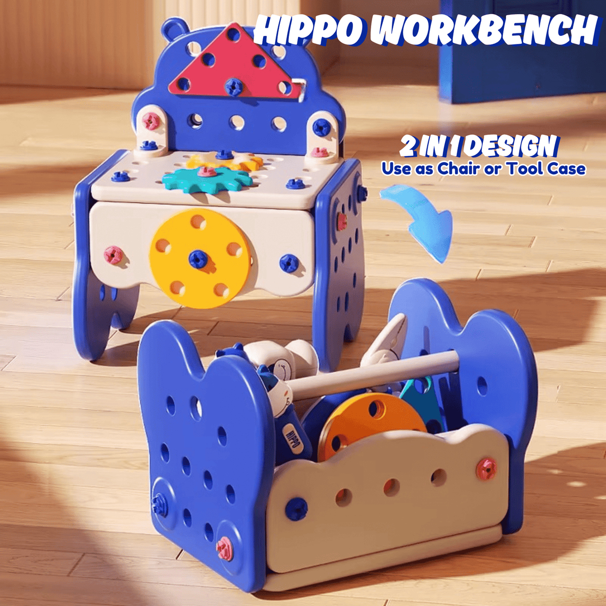 Hippo All - in - one Tool Hub DIY Montessori Tool Box Set - DIYative™